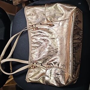 Michael Kors Large Gold Metallic Purse